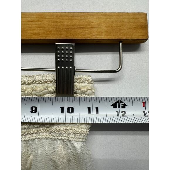 Promesa Boho Lace Maxi Skirt | Sheer Layered Cream Mesh Ethereal Fairycore - Picture 6 of 10